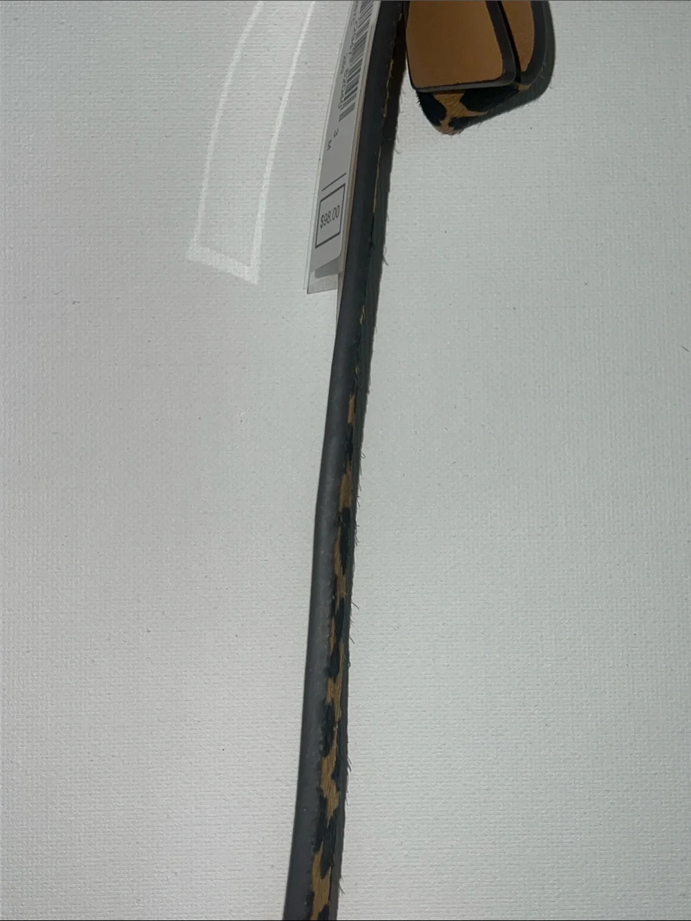 NWT Kate Spade New York leopard-print bow calf hair skinny belt Medium
